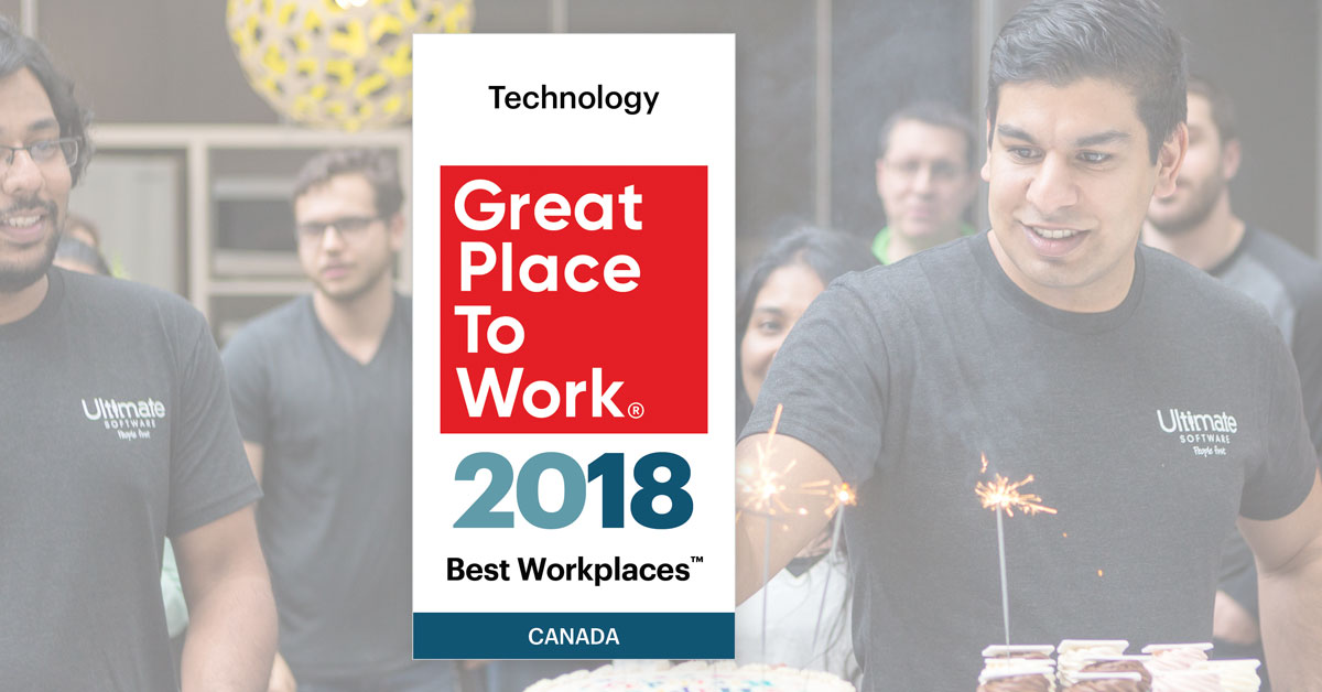 Ultimate Software Named to Canada’s Best Workplaces in Technology List